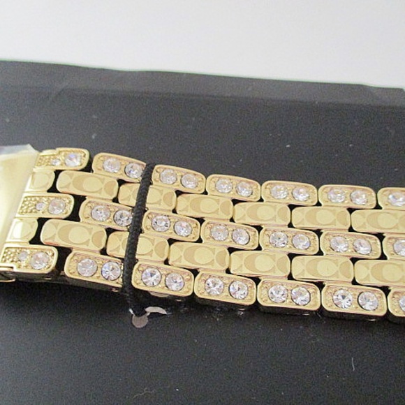 COACH - Crystal Watch Strap Gold Tone - Picture 6 of 9